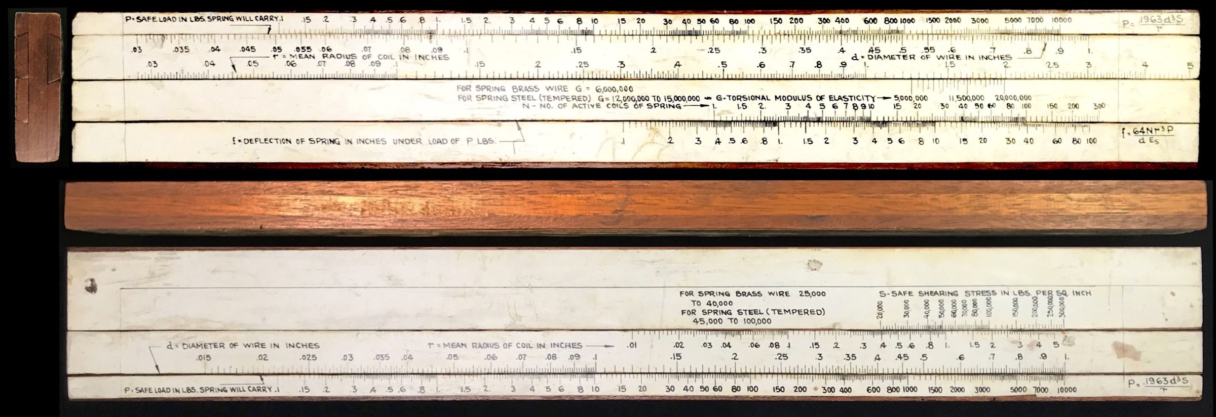 Baetzmann spring calculation slide rule.