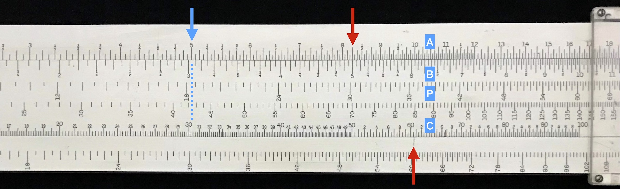 Image reduction calculation on a proportion rule.