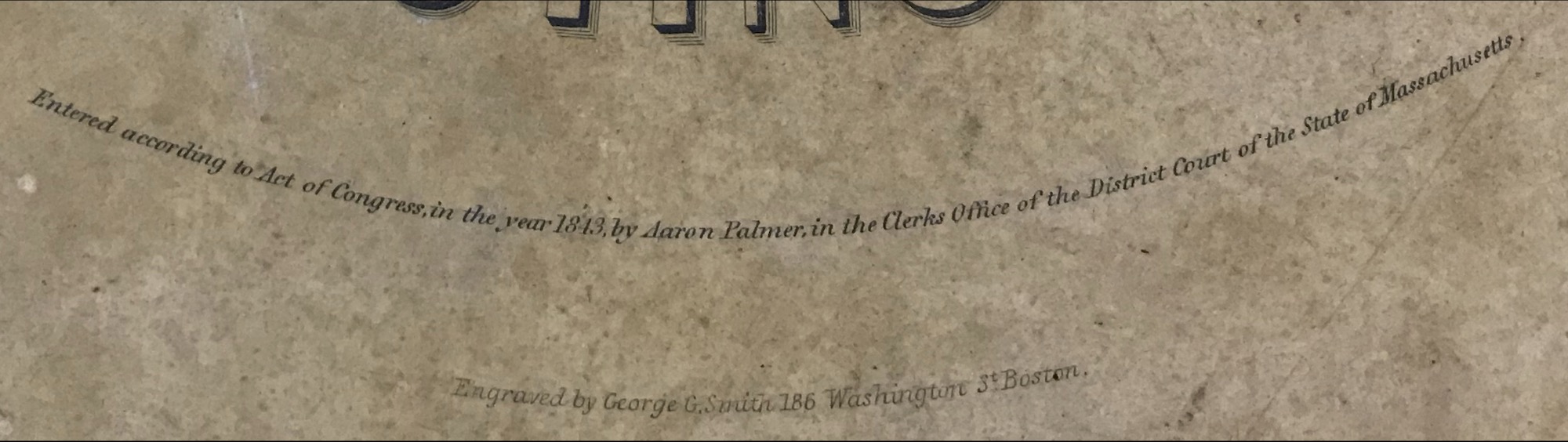 Palmer’s copyright, Front face.