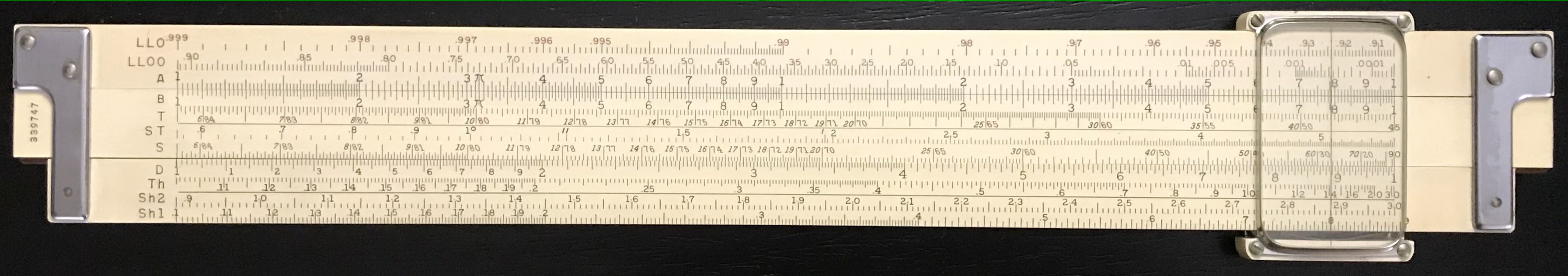 K&E Model 4083-3 Vector Rule (back).